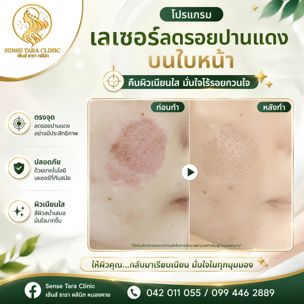รีวิวคลินิกเสริมความงาม หนองคาย Sense Tara Clinic