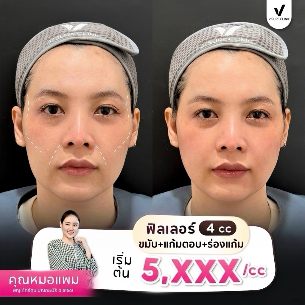 รีวิวฉีดฟิลเลอร์โคราชที่ V Sure Clinic